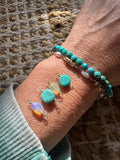 Turquoise, opal and or pearl connector Charm