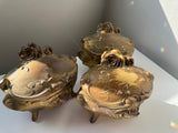 Vintage metal jewelry box casket