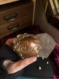 1910 Vintage metal jewelry box casket