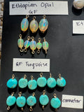 Turquoise, opal and or pearl connector Charm