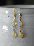 Single or Double drop Opal Earrings