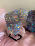 Psychedelic Aura Amethyst cluster
