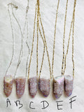 Rainbow Spirit Quartz drilled Necklace