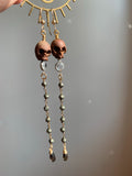 Wooden skull Earrings