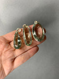 Faceted Green Amethyst (prasiolite) sterling silver necklace - 18”