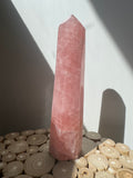 Tall pinky Rose Quartz - 9.5” tall