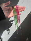 CZ rubelite or emerald color bracelets