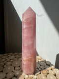 Tall pinky Rose Quartz - 9.5” tall