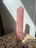 Tall pinky Rose Quartz - 9.5” tall