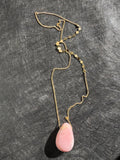 Peruvian pink opal necklace