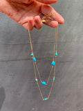 Floating turquoise necklace - 3 bead