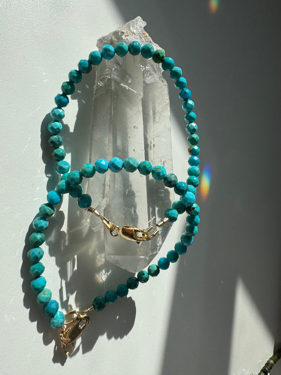 Hubei Turquoise bracelet (gold filled)