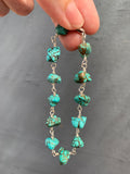 Turquoise Nugget beaded bracelet (sterling silver)