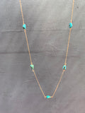 Floating turquoise necklace - 5 bead