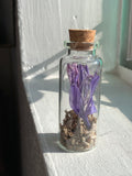 Glass curio jars for your altar- dried flower or butterfly wing