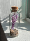 Glass curio jars for your altar- dried flower or butterfly wing