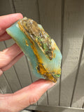 76g Peruvian Blue Opal rough - Andean Blue Opal - Andean Opal - gem silica opal - water opal raw- natural blue opal- jar included