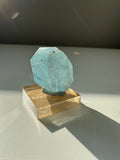 Aquamarine faceted gem - March Birthstone
