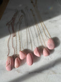 Peruvian pink opal necklace
