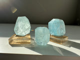 Aquamarine faceted gem - March Birthstone
