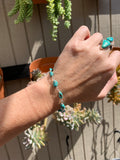 Turquoise beaded bracelet (sterling silver)