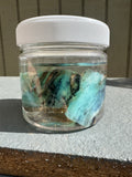 139g Peruvian Blue Opal rough - Andean Blue Opal - Andean Opal - gem silica opal - water opal raw- natural blue opal- jar included
