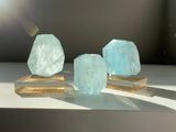 Aquamarine faceted gem - March Birthstone