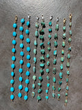 Blue ‘Turquoise’ beaded bracelet, sterling silver or gold filled option