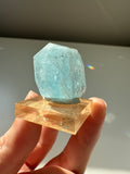 Aquamarine faceted gem - March Birthstone