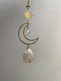 Simple moon Suncatcher - mother of pearl