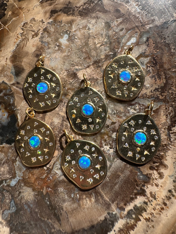 Opal Star Galaxy Charm