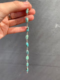 Blue Hubei Turquoise beaded bracelet (sterling silver)
