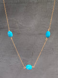 Floating turquoise necklace - 3 bead