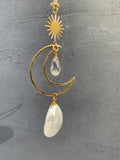 Simple moon Suncatcher - mother of pearl