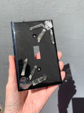 Black and crystal Light switch cover - midsize