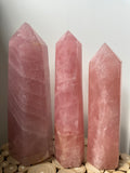 Tall pinky Rose Quartz - 9.5” tall