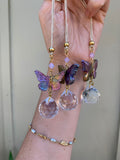 Bismuth Butterfly prism Suncatcher - car charm, sun catcher, sun prism, rainbow maker, crystal heart (Cop