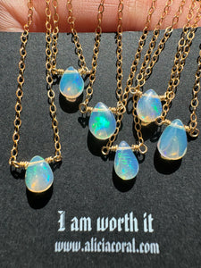 Dainty Opal necklace