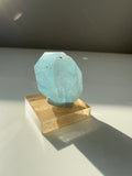 Aquamarine faceted gem - March Birthstone