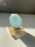 Aquamarine faceted gem - March Birthstone