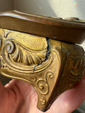 1912 Vintage metal jewelry box casket - ring box, trinket box