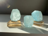 Aquamarine faceted gem - March Birthstone