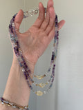Fluorite and citrine Beaded Necklace