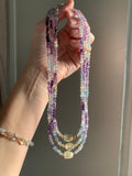 Fluorite and citrine Beaded Necklace