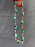 Turquoise beaded bracelet (gold filled)