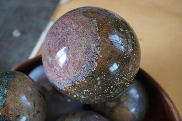 Pastel Ocean Jasper Sphere