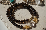 Citrine and Smoky Crystal Necklace