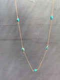 Floating turquoise necklace - 5 bead