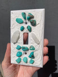 Turquoise Light switch cover - midsize