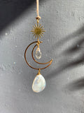 Simple moon Suncatcher - mother of pearl